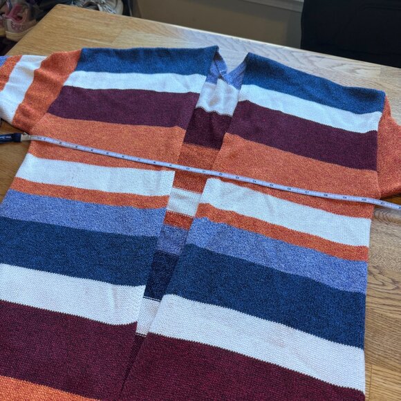 Multicolored Striped Cardigan Sweater Size Large - Picture 5 of 6